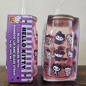 Hello Kitty Halloween Pink Glass Tumbler Set (2)